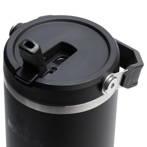 Stanley IceFlow 2.0 Flip Straw Tumbler with Handle 40 oz | Twist On Lid and Flip Up Straw | Leak Resistant Water Bottle | Insulated Stainless Steel | BPA-Free | Black 2.0