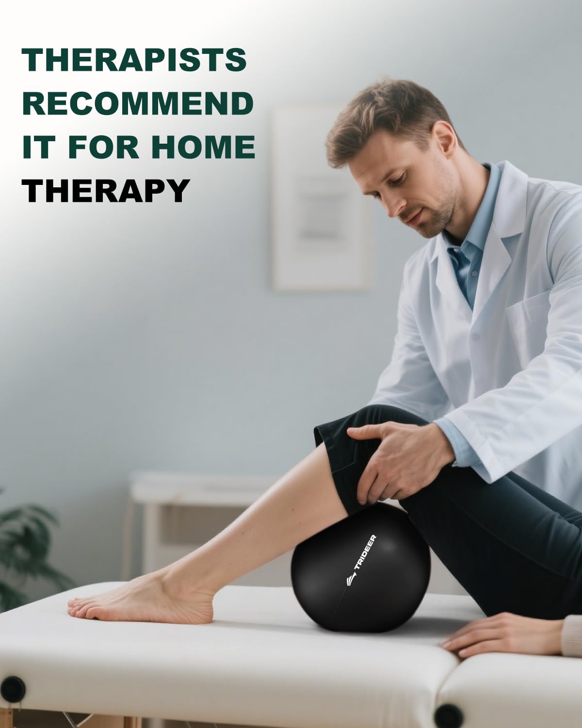 Trideer 9-Inch Pilates Exercise Ball for Yoga & Core Training, Small Stability Ball with Guide for Physical Therapy, Balance, Stretching, Gym and Home Use
