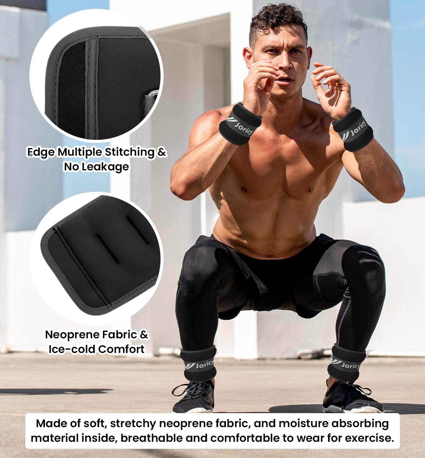 Ankle Weights, Wrist Leg Arm Weights for Women Men Kids with Adjustable Straps, Strength Training Weighted for Yoga, Jogging, Running, Walking, Fitness, Gym Workout - 1LBS Pair (0.5 LB Each Weight),