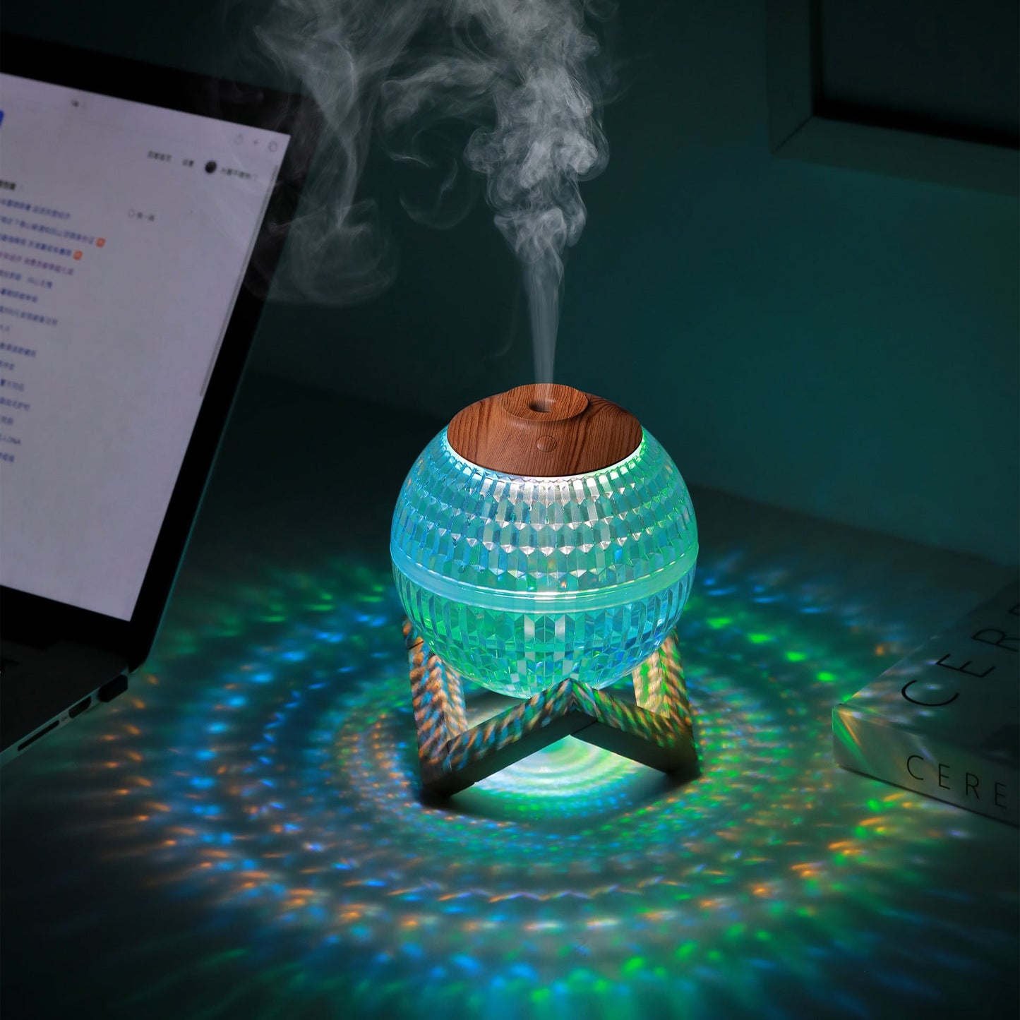 Home Bedroom Glass Orb Humidifier Tabletop