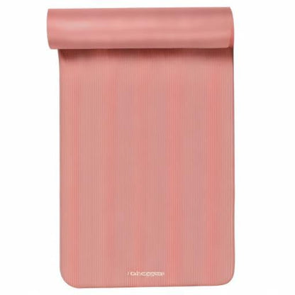 Retrospec Solana Yoga Mat 1/2" Thick w/Nylon Strap for Men & Women - Non Slip Excercise Mat for Yoga, Pilates, Stretching, Floor & Fitness Workouts, Rose