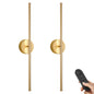 KARTOOSH Battery Operated Wall Sconces with Remote Control, Dimmable Wall Sconces Set of Two, 350°Rotate, 3000K LED Gold Wireless Wall Light for Living Room, Bedroom, Hallway, 28.3 Inch (2 Pack)