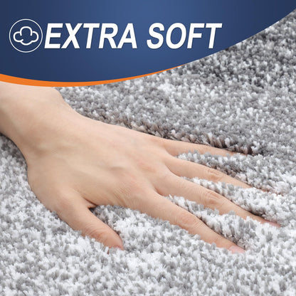 OLANLY Bathroom Rugs Mat 30x20, Extra Soft Absorbent Microfiber Bath Rugs, Rubber Backing, Quick Dry, Machine Washable Bath Mats for Bathroom Floor, Tub and Shower, Home Decor Accessories, Grey