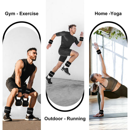 Ankle Weights, Wrist Leg Arm Weights for Women Men Kids with Adjustable Straps, Strength Training Weighted for Yoga, Jogging, Running, Walking, Fitness, Gym Workout - 1LBS Pair (0.5 LB Each Weight),