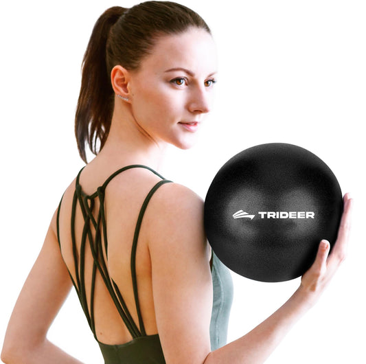 Trideer 9-Inch Pilates Exercise Ball for Yoga & Core Training, Small Stability Ball with Guide for Physical Therapy, Balance, Stretching, Gym and Home Use