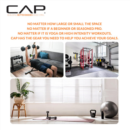 CAP Barbell 12-Sided Coated Dumbbell with Black Handle, Pair, 3 LB