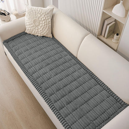 Smiry Couch Cover for Dogs Washable, Non Slip Fuzzy Pet Couch Covers for 3 Cushion Sofa Pet Friendly, Thick Soft Sofa Slipcovers Cushion Protector (Dark Grey, 27.6" x 59")