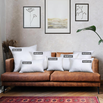 Utopia Bedding Throw Pillows (Set of 4, White), 18 x 18 Inches Pillows for Sofa, Bed and Couch Decorative Stuffer Pillow